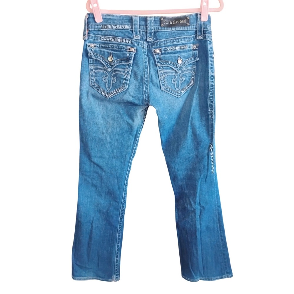 Rock Revival Celine Bootcut Embellished Jeans Size 30 Style# RRJ814617AA - Picture 3 of 12